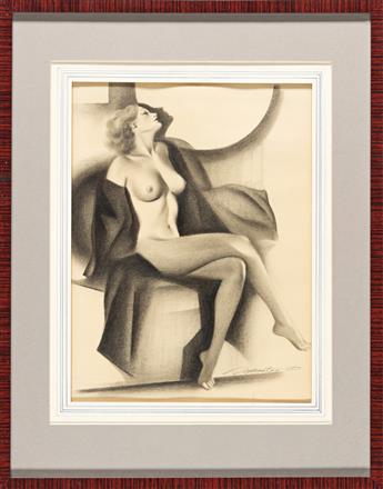 WARNER KREUTER (20th Century) Seated Pin-up - Murial.